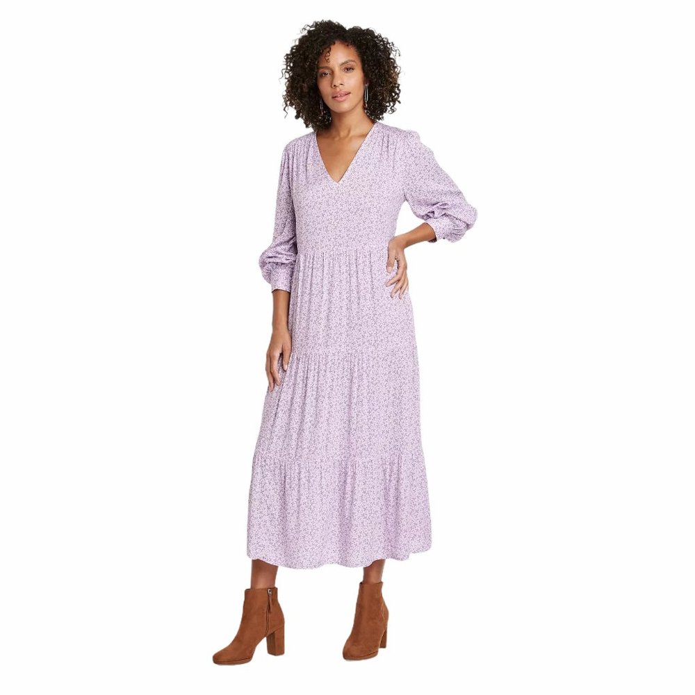 🌼 ANew Day Lilac & Pale Purple Dress / Size M